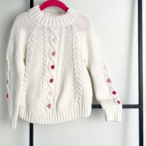 Novogratz White Cable Knit Sweater